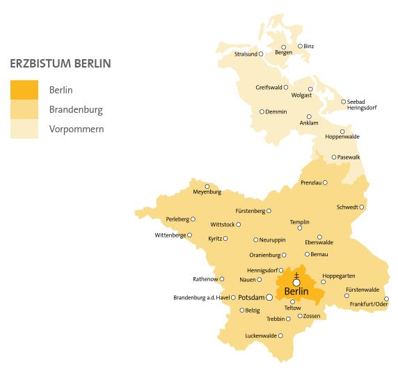 Karte Erzbistum Berlin